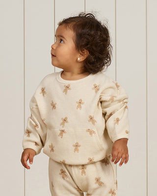 Quincy Mae Waffle Slouch Set - Gingerbread