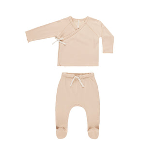 Quincy Mae Wrap Top & Pant Set - Shell