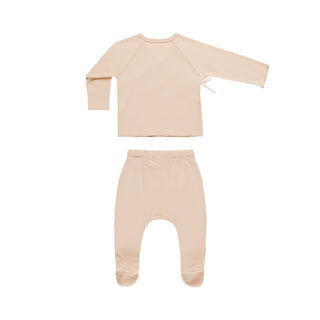 Quincy Mae Wrap Top & Pant Set - Shell