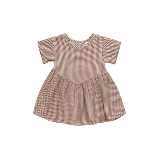 Quincy Mae Brielle Dress - Plum Gingham