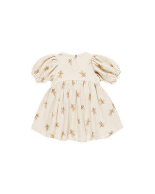 Quincy Mae Waffle Babydoll Dress - Gingerbread