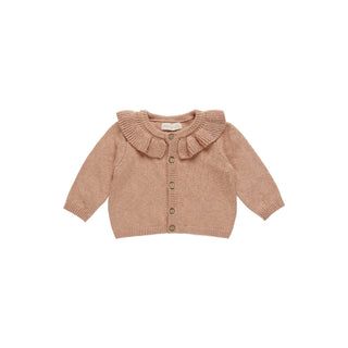 Quincy Mae Ruffle Collar Cardigan - Rose