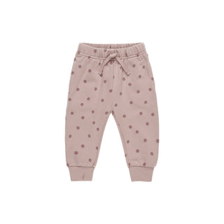 Quincy Mae Relaxed Fleece Sweatpant - Polka Dot