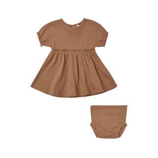 Quincy Mae Annie Dress - Cinnamon, Quincy Mae, Annie Dress, cf-size-0-3-months, cf-size-12-18-months, cf-size-18-24-months, cf-size-2-3y, cf-size-3-6-months, cf-size-4-5y, cf-size-6-12-months