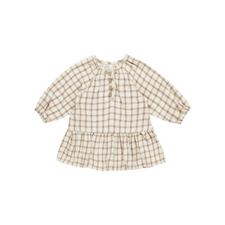 Quincy Mae Lany Dress -Cinnamon Plaid