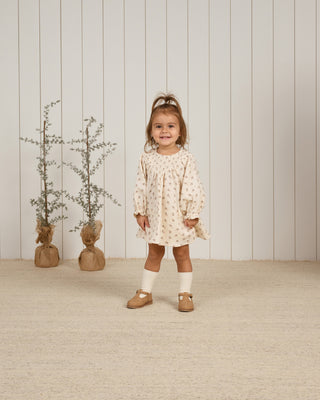 Quincy Mae V Smocked Dress - Holly Berry