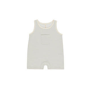 Quincy Mae Sleeveless One-Piece - Sky Micro Stripe