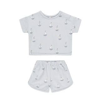 Quincy Mae Spongy Set - Sailboats