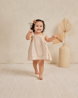 Quincy Mae, Quincy Mae Ruffle Tank Dress - Clay Ditsy - Basically Bows & Bowties