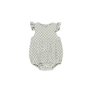 Rylee & Cru Amelia Romper - Sage Check