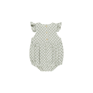 Rylee & Cru Amelia Romper - Sage Check