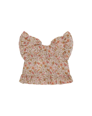 Rylee & Cru Butterfly Top + Bloomer Set - Gardenia