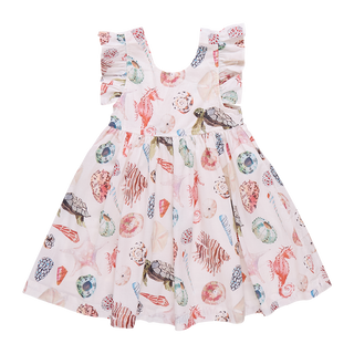 Pink Chicken Girls Liv Dress - Watercolor Shells