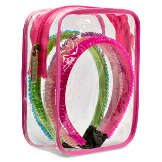 Iscream 5 Pack Rhinestone Headbands in Reusable Pouch