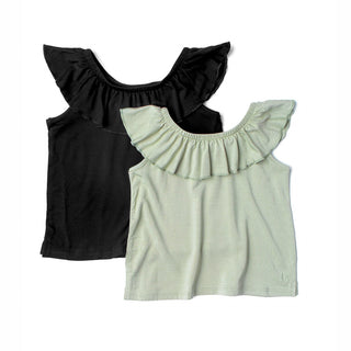 Little Bipsy Ruffle Bamboo Top - Desert Sage