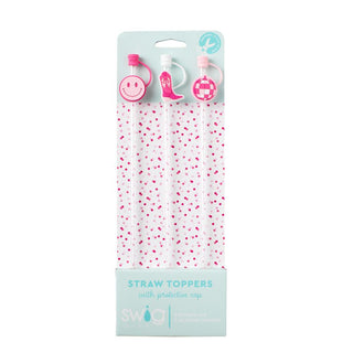 Swig Let's Go Girls Straw Topper Set