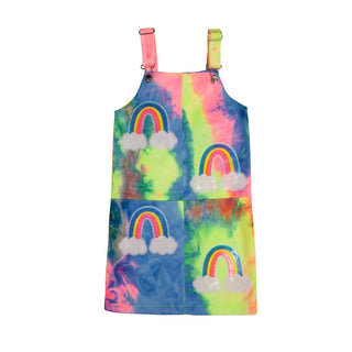 MIA New York Rainbow Tie Dye Overall Dress