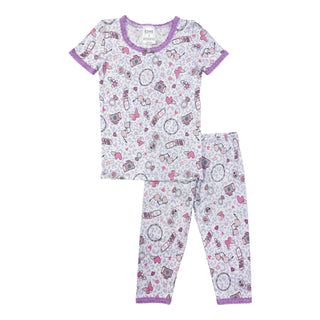 Esme Cool Girl S/S Top & Cropped Legging Set, Esme, cf-size-14, cf-size-4, cf-size-5, cf-size-6, cf-type-pajama-set, cf-vendor-esme, Cool Girl, Esme, esme pajama set, Esme Pajamas, girls paja