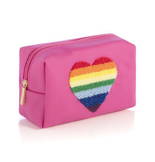 Shiraleah Joy Heart Cosmetic Case - Fuchsia