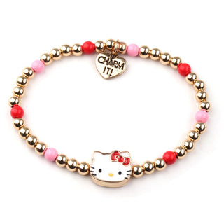 Charm It! x Hello Kitty Gold Hello Kitty Stretch Bead Bracelet