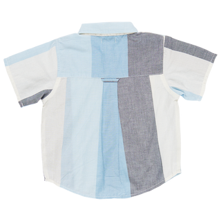 Pink Chicken, Blue Rooster Baby Boys Jack Shirt - Ocean Stripe - Basically Bows & Bowties