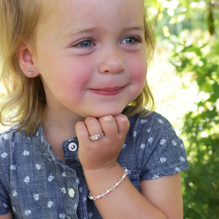 Cherished Moments Sterling Silver Children's Hollow Heart Earrings with Screw Back