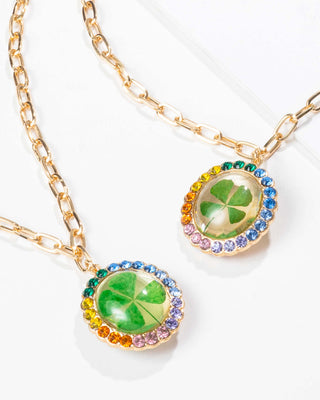 Super Smalls Lucky Streak REAL 4-Leaf Clover Necklace