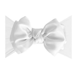 Baby Bling Satin FAB Headband - White