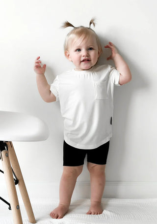 Little Bipsy Bamboo Pocket Tee - Off White