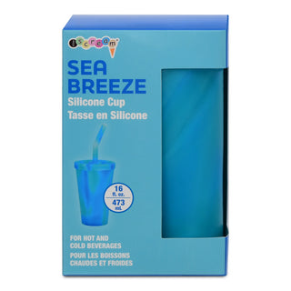 Iscream Sea Breeze Silicone Cup & Straw, Iscream, cf-type-cup, cf-vendor-iscream, Cup, Cup with Lid, Donut Cup, EB Girls, Iscream, Iscream Cup, iscream-shop, Sea Breeze, Silicone Cup, Cup - B