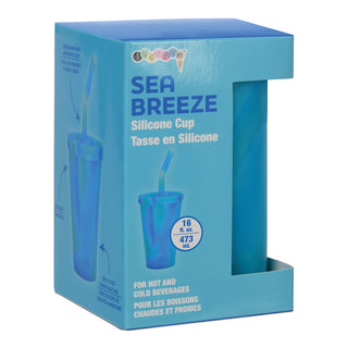 Iscream Sea Breeze Silicone Cup & Straw, Iscream, cf-type-cup, cf-vendor-iscream, Cup, Cup with Lid, Donut Cup, EB Girls, Iscream, Iscream Cup, iscream-shop, Sea Breeze, Silicone Cup, Cup - B