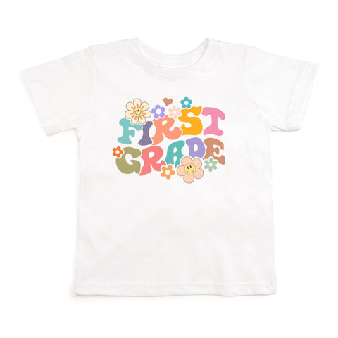 Sweet Wink First Grade Retro Short Sleeve Tee - White