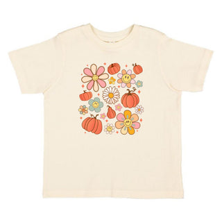 Sweet Wink Pumpkin Daisy Doodle S/S Natural Tee, Sweet Wink, cf-size-12-18-months, cf-size-4t, cf-type-tee, cf-vendor-sweet-wink, Fall, Fall Babe, Halloween, Halloween Shirt, Halloween Top, P