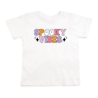 Sweet Wink Spooky Vibes S/S White Tee, Sweet Wink, cf-size-2t, cf-type-tee, cf-vendor-sweet-wink, Halloween, Halloween Shirt, Halloween Tee, Halloween Top, Halloween TShirt, Spooky Vibes, Swe