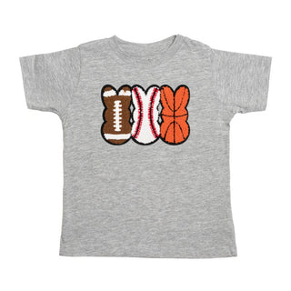 Sweet Wink Sports Peeps Patch Easter Short Sleeve T-Shirt - Gray