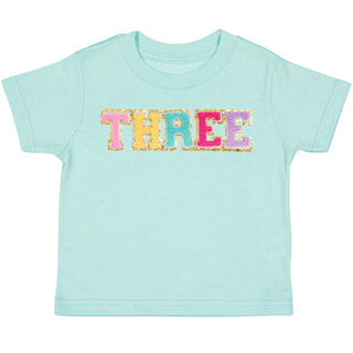 Sweet Wink Third Birthday Patch S/S Tee - Aqua