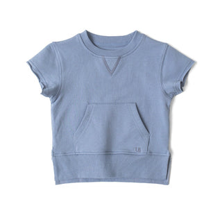 Little Bipsy Raw Edge Crewneck - Sky Blue