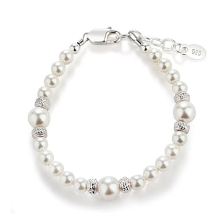 Cherished Moments Sterling Silver Pearl Bracelet - Sophia