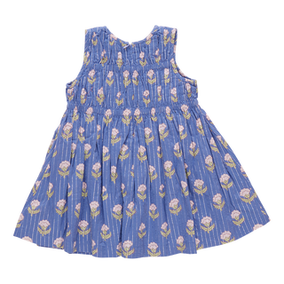 Pink Chicken Girls Sleeveless Waverly Dress - Periwinkle Small Bud