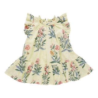 Pink Chicken Girls Harper Dress - Pale Yellow Poppy