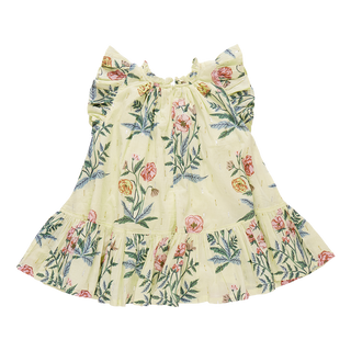 Pink Chicken Girls Harper Dress - Pale Yellow Poppy