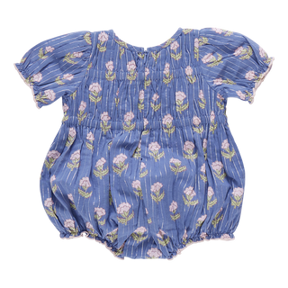 Pink Chicken Baby Girls Waverly Bubble - Periwinkle Small Bud