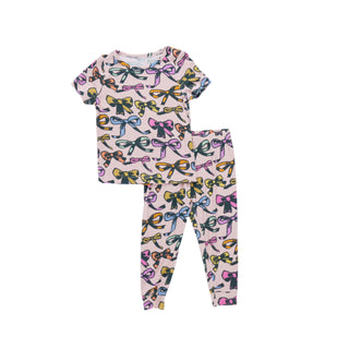 Pink Chicken Kids Bamboo PJ Set - Multi Bows