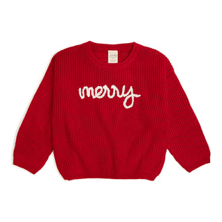 Sweet Wink Merry Christmas Yarn Knit Sweater