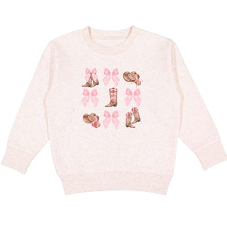 Sweet Wink Coquette Cowgirl Sweatshirt - Natural