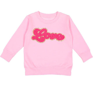 Sweet Wink, Sweet Wink Love Script Patch Valentine's Day Sweatshirt - Basically Bows & Bowties