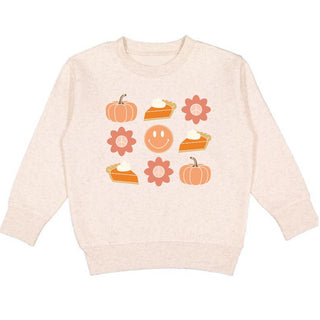 Sweet Wink Pumpkin Pie Smiley Thanksgiving Sweatshirt - Natural, Sweet Wink, cf-size-2t, cf-size-3t, cf-size-4t, cf-size-5-6y, cf-size-7-8y, cf-type-tee, cf-vendor-sweet-wink, Pumpkin Pie, Pu