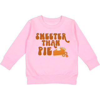 Sweet Wink Sweeter Than Pie Thanksgiving Sweatshirt - Pink