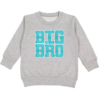 Sweet Wink Big Bro Patch Sweatshirt - Gray, Sweet Wink, Big Bro, Big bro Patch, Big Bro Tee, Big Brother, Big Brother Announcement, Big Brother Shirt, Big Brother Tee, cf-size-2t, cf-size-3t,