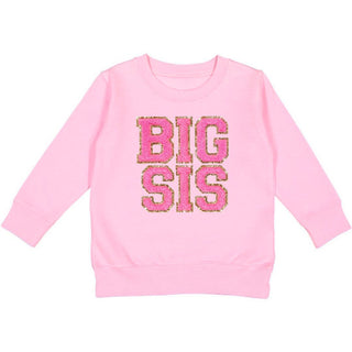 Sweet Wink Big Sis Patch Sweatshirt - Pink, Sweet Wink, Big Sis, Big Sister, Big Sister Announement, Big Sister Promotion, Big Sister Tee, cf-size-2t, cf-size-3t, cf-size-4t, cf-size-5-6y, cf